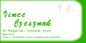 vince czesznak business card